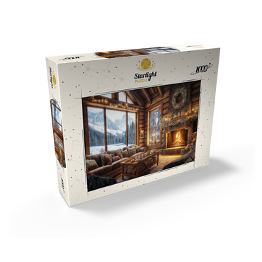 Cozy Log Cabin with Mountain View 1000 Jigsaw Puzzle box view2