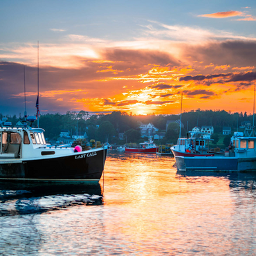 Fishing Boats at Sunset in Coastal Harbor 1000 Jigsaw Puzzle 3D Modell