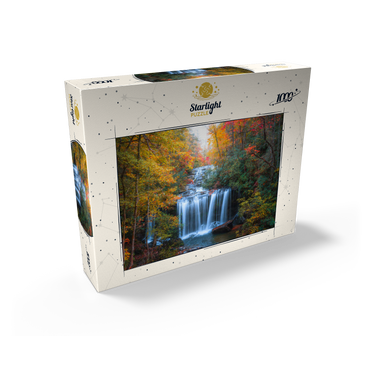 Autumn Waterfall Surrounded by Vibrant Foliage 1000 Jigsaw Puzzle box view2