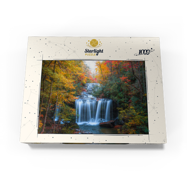 Autumn Waterfall Surrounded by Vibrant Foliage 1000 Jigsaw Puzzle box view3