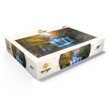 Autumn Waterfall Surrounded by Vibrant Foliage 100 Jigsaw Puzzle box view1