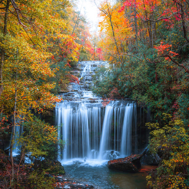 Autumn Waterfall Surrounded by Vibrant Foliage 100 Jigsaw Puzzle 3D Modell
