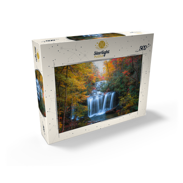 Autumn Waterfall Surrounded by Vibrant Foliage 500 Jigsaw Puzzle box view2