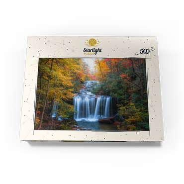 Autumn Waterfall Surrounded by Vibrant Foliage 500 Jigsaw Puzzle box view3