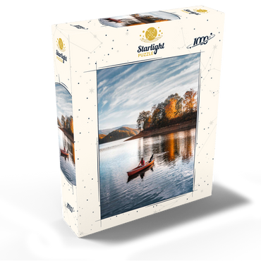 Canoeing on Tranquil Lake in Autumn 1000 Jigsaw Puzzle box view2