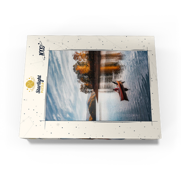 Canoeing on Tranquil Lake in Autumn 1000 Jigsaw Puzzle box view3