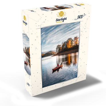 Canoeing on Tranquil Lake in Autumn 500 Jigsaw Puzzle box view2