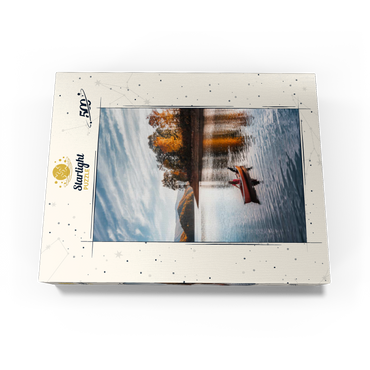 Canoeing on Tranquil Lake in Autumn 500 Jigsaw Puzzle box view3