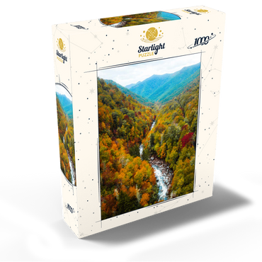 Autumn Mountain Valley with Flowing River 1000 Jigsaw Puzzle box view2