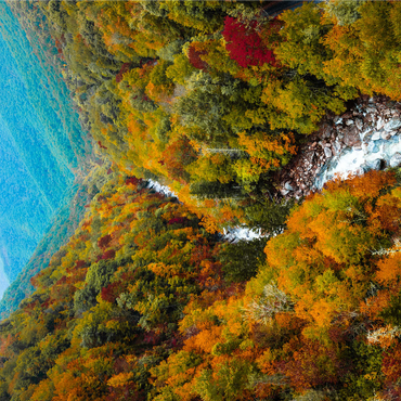 Autumn Mountain Valley with Flowing River 1000 Jigsaw Puzzle 3D Modell