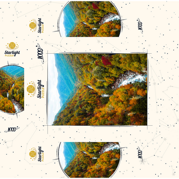 Autumn Mountain Valley with Flowing River 1000 Jigsaw Puzzle box 3D Modell