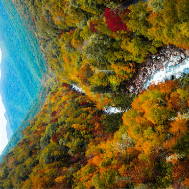 Autumn Mountain Valley with Flowing River 100 Jigsaw Puzzle 3D Modell