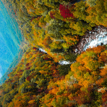 Autumn Mountain Valley with Flowing River 500 Jigsaw Puzzle 3D Modell