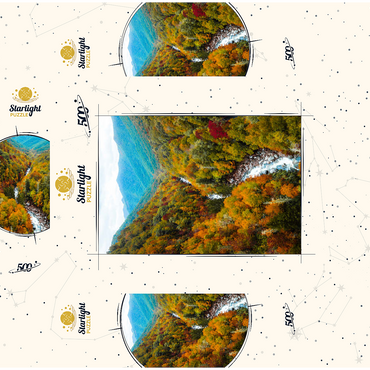 Autumn Mountain Valley with Flowing River 500 Jigsaw Puzzle box 3D Modell