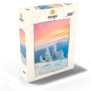 Snow-Covered Trees at Sunset in Winter Mountains 1000 Jigsaw Puzzle box view2
