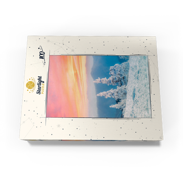 Snow-Covered Trees at Sunset in Winter Mountains 100 Jigsaw Puzzle box view3