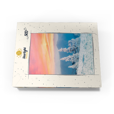 Snow-Covered Trees at Sunset in Winter Mountains 500 Jigsaw Puzzle box view3