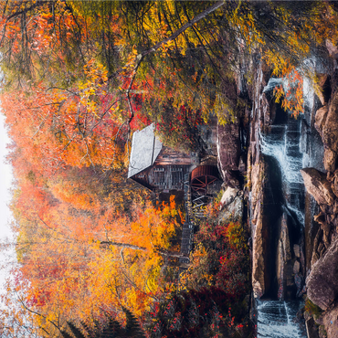 Historic Mill Amid Vibrant Autumn Foliage 1000 Jigsaw Puzzle 3D Modell