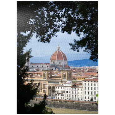 puzzleplate Florence Cathedral Framed by Trees 1000 Jigsaw Puzzle