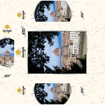 Florence Cathedral Framed by Trees 1000 Jigsaw Puzzle box 3D Modell