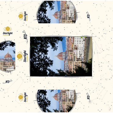 Florence Cathedral Framed by Trees 100 Jigsaw Puzzle box 3D Modell