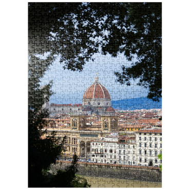 puzzleplate Florence Cathedral Framed by Trees 500 Jigsaw Puzzle