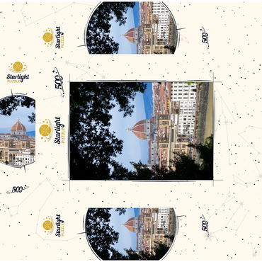 Florence Cathedral Framed by Trees 500 Jigsaw Puzzle box 3D Modell