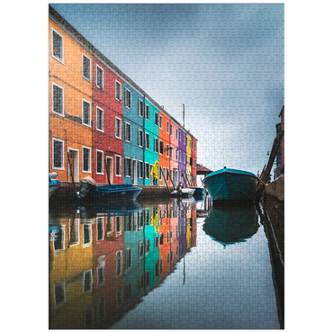 puzzleplate Colorful Houses Along Burano Canal 1000 Jigsaw Puzzle