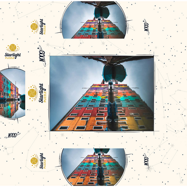 Colorful Houses Along Burano Canal 1000 Jigsaw Puzzle box 3D Modell