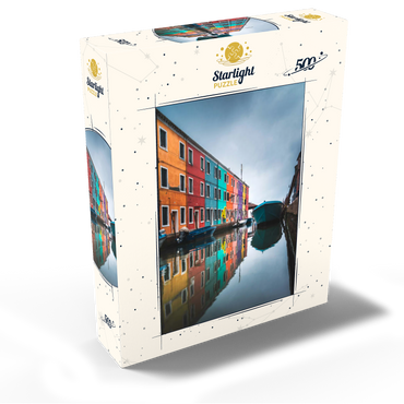 Colorful Houses Along Burano Canal 500 Jigsaw Puzzle box view2