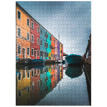 puzzleplate Colorful Houses Along Burano Canal 500 Jigsaw Puzzle