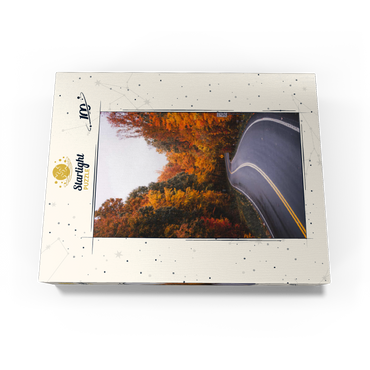 Winding Road Through Vibrant Autumn Forest 100 Jigsaw Puzzle box view3