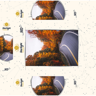 Winding Road Through Vibrant Autumn Forest 500 Jigsaw Puzzle box 3D Modell