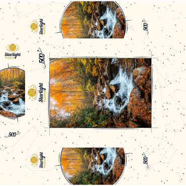 Cascading Stream in Autumn Forest 500 Jigsaw Puzzle box 3D Modell