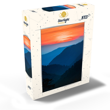Sunset Over Layered Mountain Ranges 1000 Jigsaw Puzzle box view2
