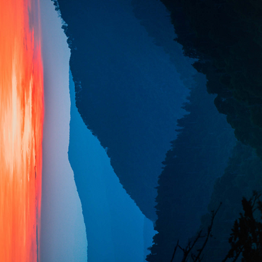 Sunset Over Layered Mountain Ranges 500 Jigsaw Puzzle 3D Modell