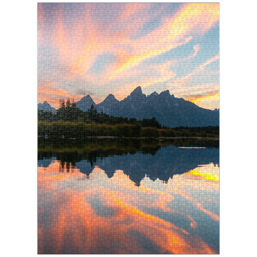 puzzleplate Sunset Reflection Over Mountain Lake 1000 Jigsaw Puzzle