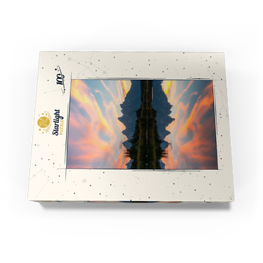 Sunset Reflection Over Mountain Lake 100 Jigsaw Puzzle box view3