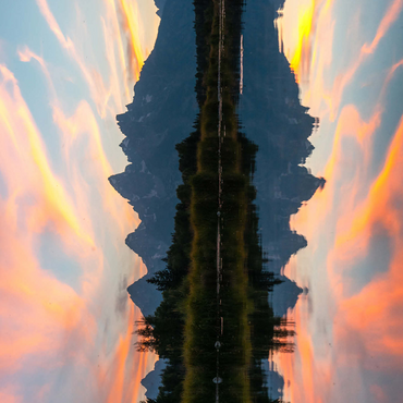 Sunset Reflection Over Mountain Lake 500 Jigsaw Puzzle 3D Modell