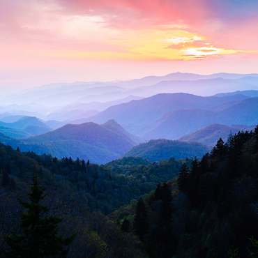 Sunrise Over Smoky Mountain Ranges 1000 Jigsaw Puzzle 3D Modell