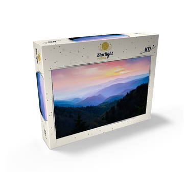 Sunrise Over Smoky Mountain Ranges 100 Jigsaw Puzzle box view2