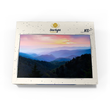 Sunrise Over Smoky Mountain Ranges 100 Jigsaw Puzzle box view3