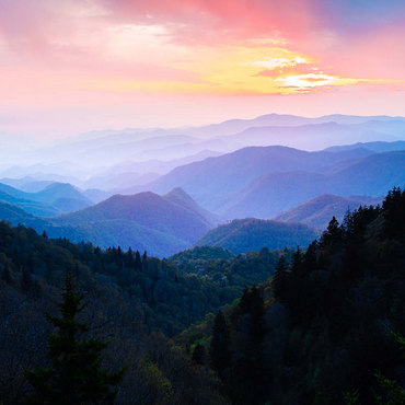 Sunrise Over Smoky Mountain Ranges 100 Jigsaw Puzzle 3D Modell