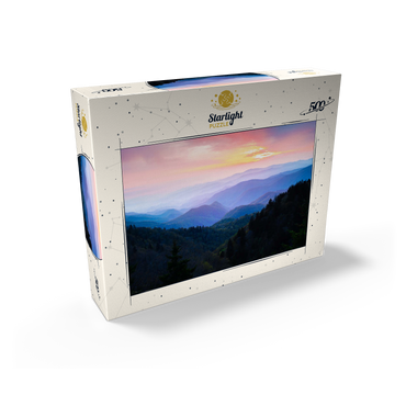 Sunrise Over Smoky Mountain Ranges 500 Jigsaw Puzzle box view2