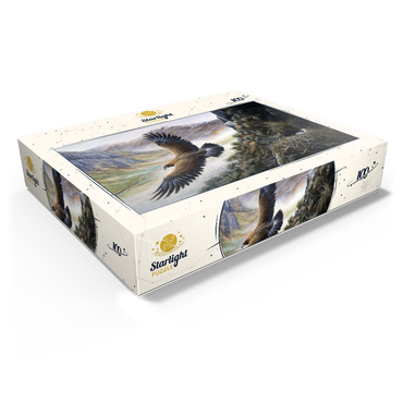 Golden Eagle Soaring Over Mountain Nest 100 Jigsaw Puzzle box view1