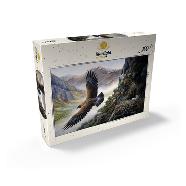 Golden Eagle Soaring Over Mountain Nest 100 Jigsaw Puzzle box view2