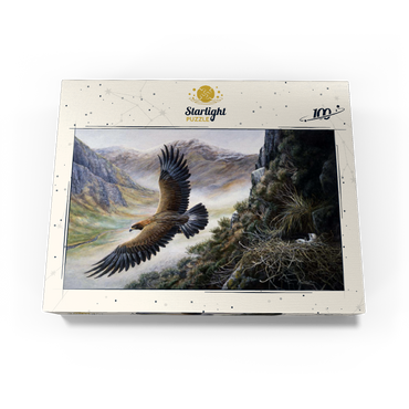 Golden Eagle Soaring Over Mountain Nest 100 Jigsaw Puzzle box view3