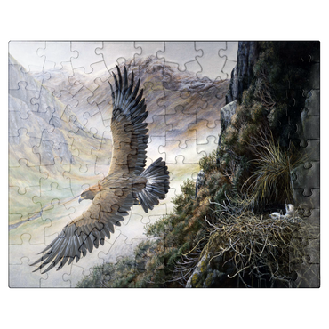 puzzleplate Golden Eagle Soaring Over Mountain Nest 100 Jigsaw Puzzle