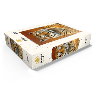 Majestic Bengal Tiger in Golden Grass 1000 Jigsaw Puzzle box view1