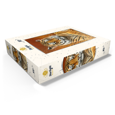 Majestic Bengal Tiger in Golden Grass 100 Jigsaw Puzzle box view1